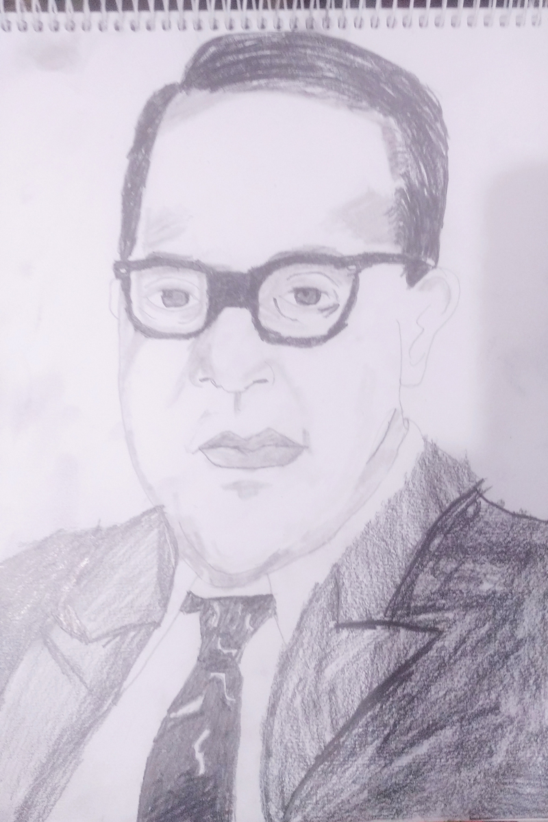 How to draw Dr. B.R. Ambedkar