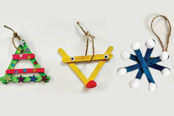 Ice Cream Stick Xmas Ornaments