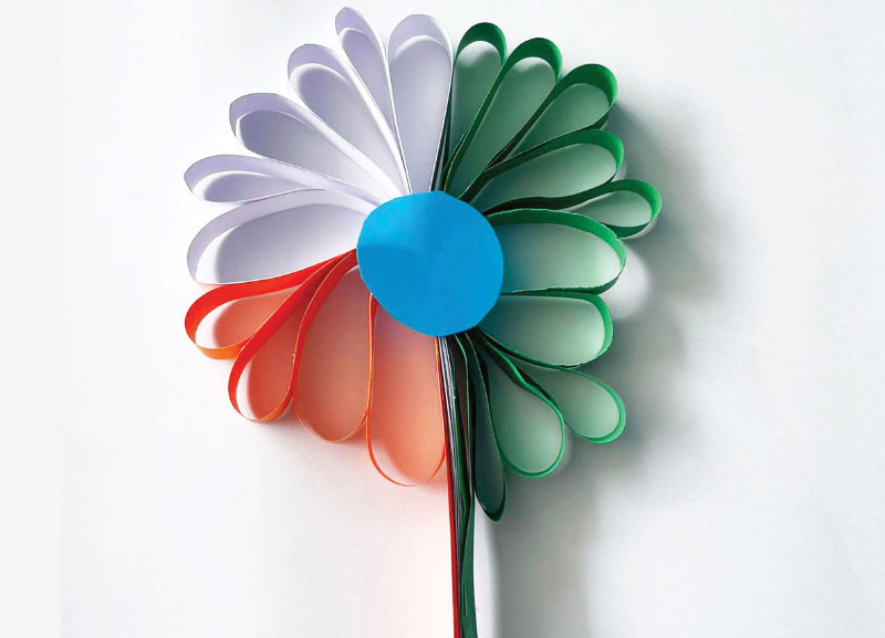 Tricoloured DIY Flowers