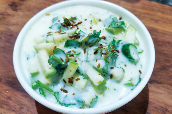 Crunchy Green Apple Raita