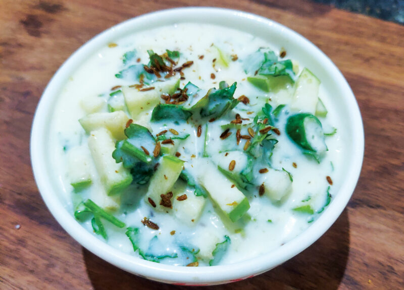 Crunchy Green Apple Raita