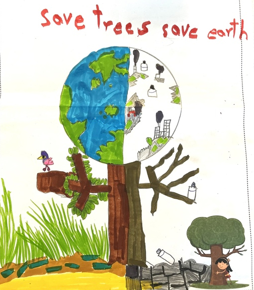 How to draw save tree save earth poster easy step by step, Environment d...  | Earth poster, Save earth posters, Save tree save earth