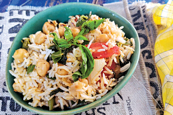 Basil Chickpea Rice