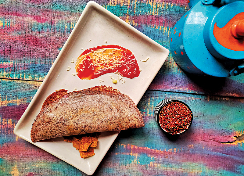 Sprouted Ragi Dosa