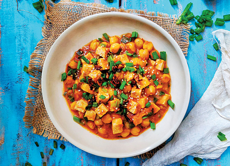 Tofu and Chickpeas Masala