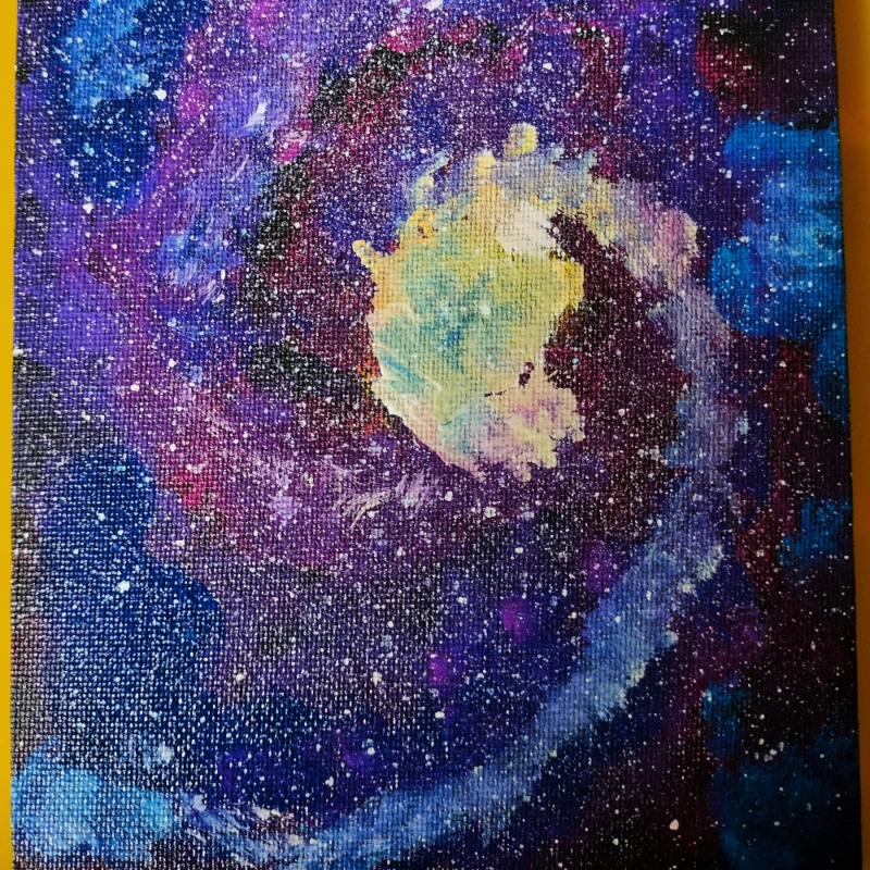 Sponge Dab Galaxy Painting