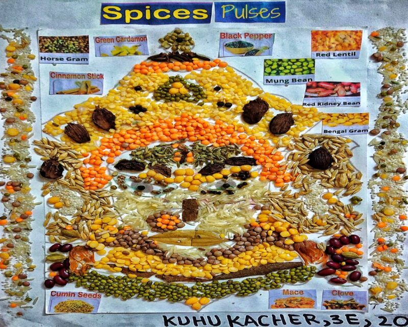 Maa Durga from Spices and Pulses