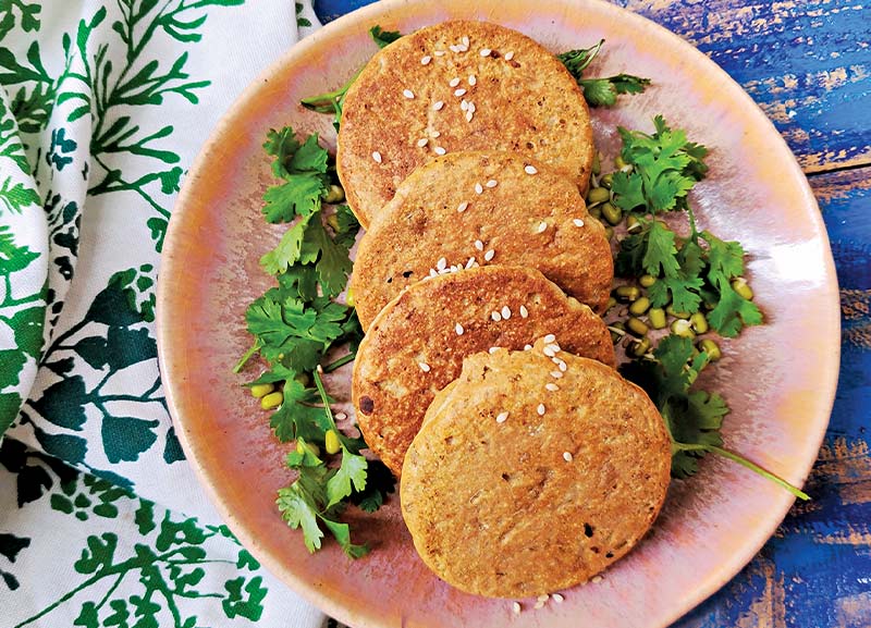 Savoury Bajra Pancakes