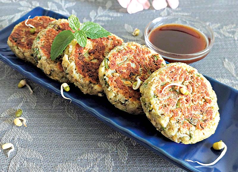 Moong-Paneer-Oat Cutlets