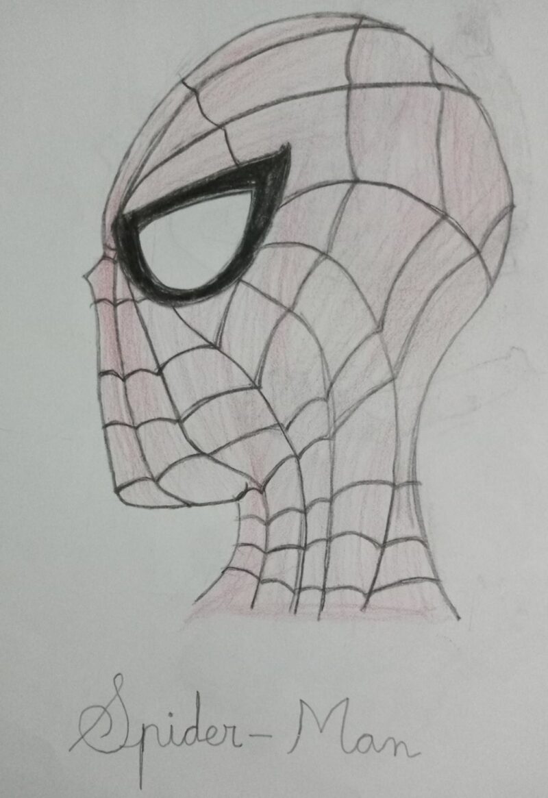 Spider men head design 