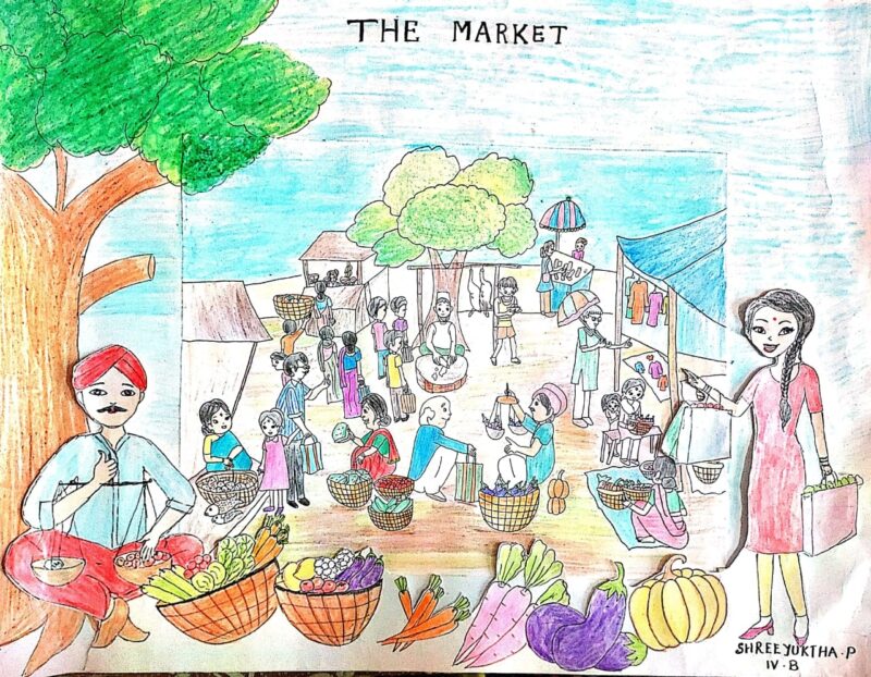 A Busy Market Scene