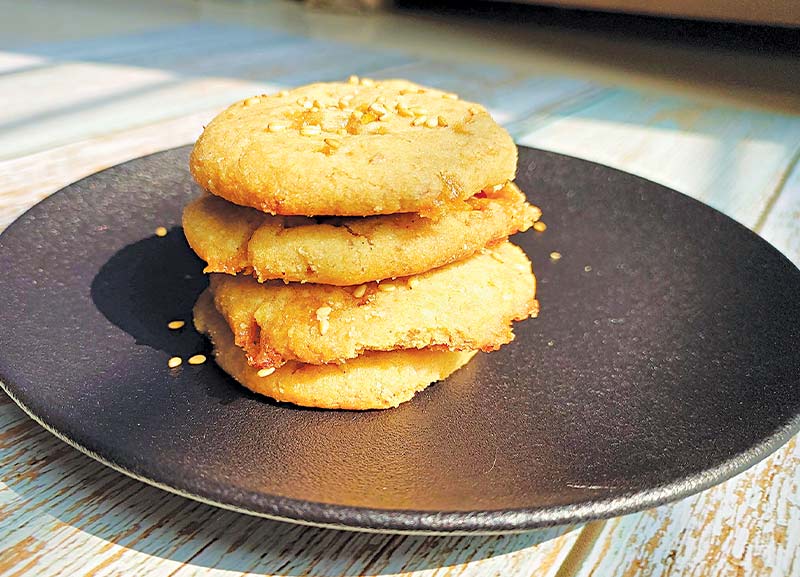 Sesame Jaggery Cookies