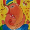Watercolor Ganesha - Tanishq Patil, Class 4, Pawar Public School, Bhandup, Mumbai, Maharashtra