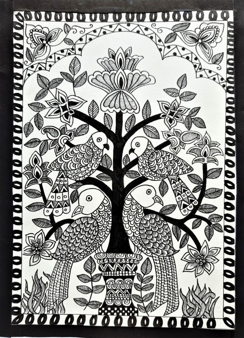 Madhubani – Parrots