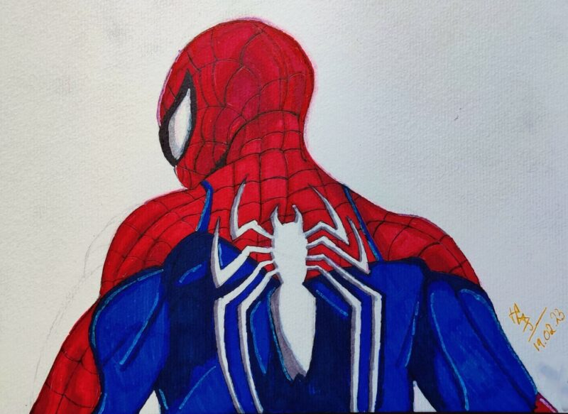 Play Station Spiderman using Markers