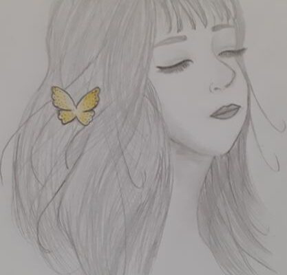 Girl with Butterfly