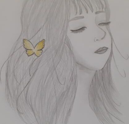 Girl with Butterfly
