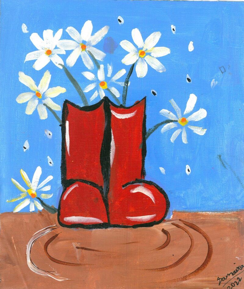 Flowers in Boots