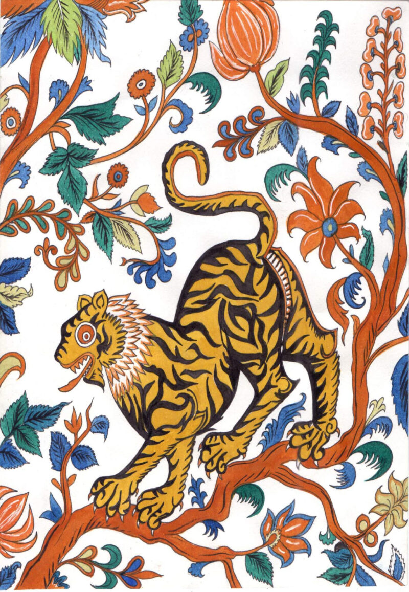 Kalamkari Tiger