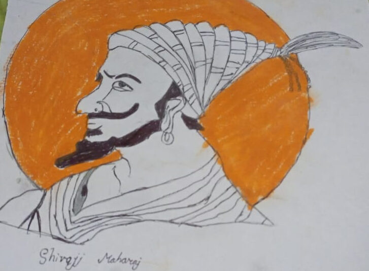 Chhatrapati Shivaji Maharaj hand drawn vector illustration 9881779 Vector  Art at Vecteezy