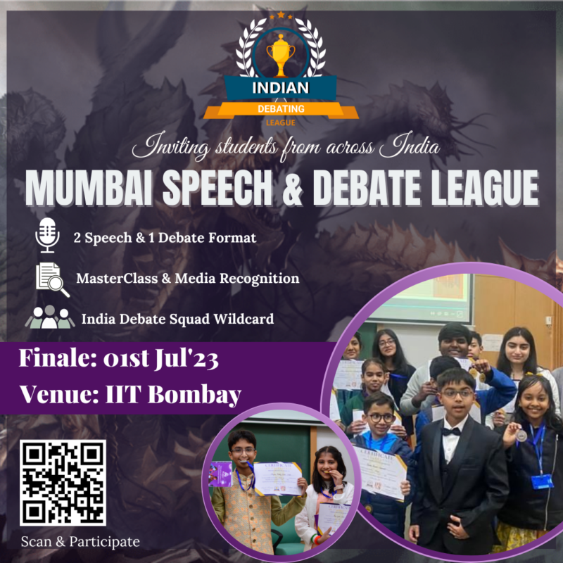 Enrol for the Mumbai Speech & Debate League