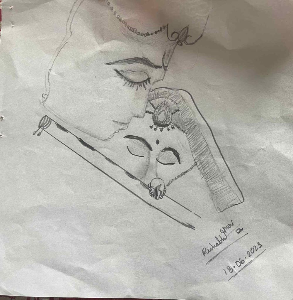 Easy radha krishna pencil sketch deals
