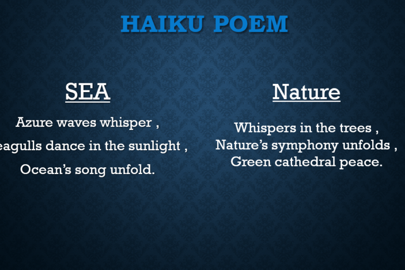 Haiku Poem About Nature and Sea - RobinAge