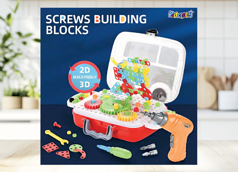Plastic Electric Drill & Screw Set
