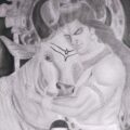 A Sketch of Lord Shiva with Nandi