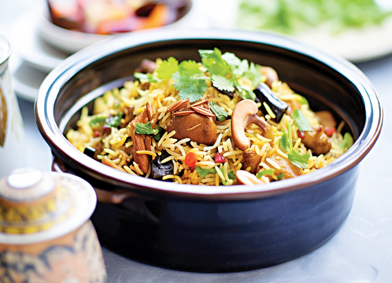 Chettinad Mushroom Biryani