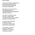 Ode To Teachers