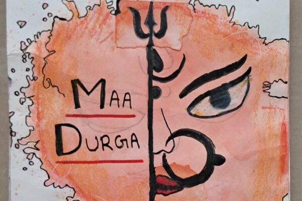 Maa Durga: Spill Art