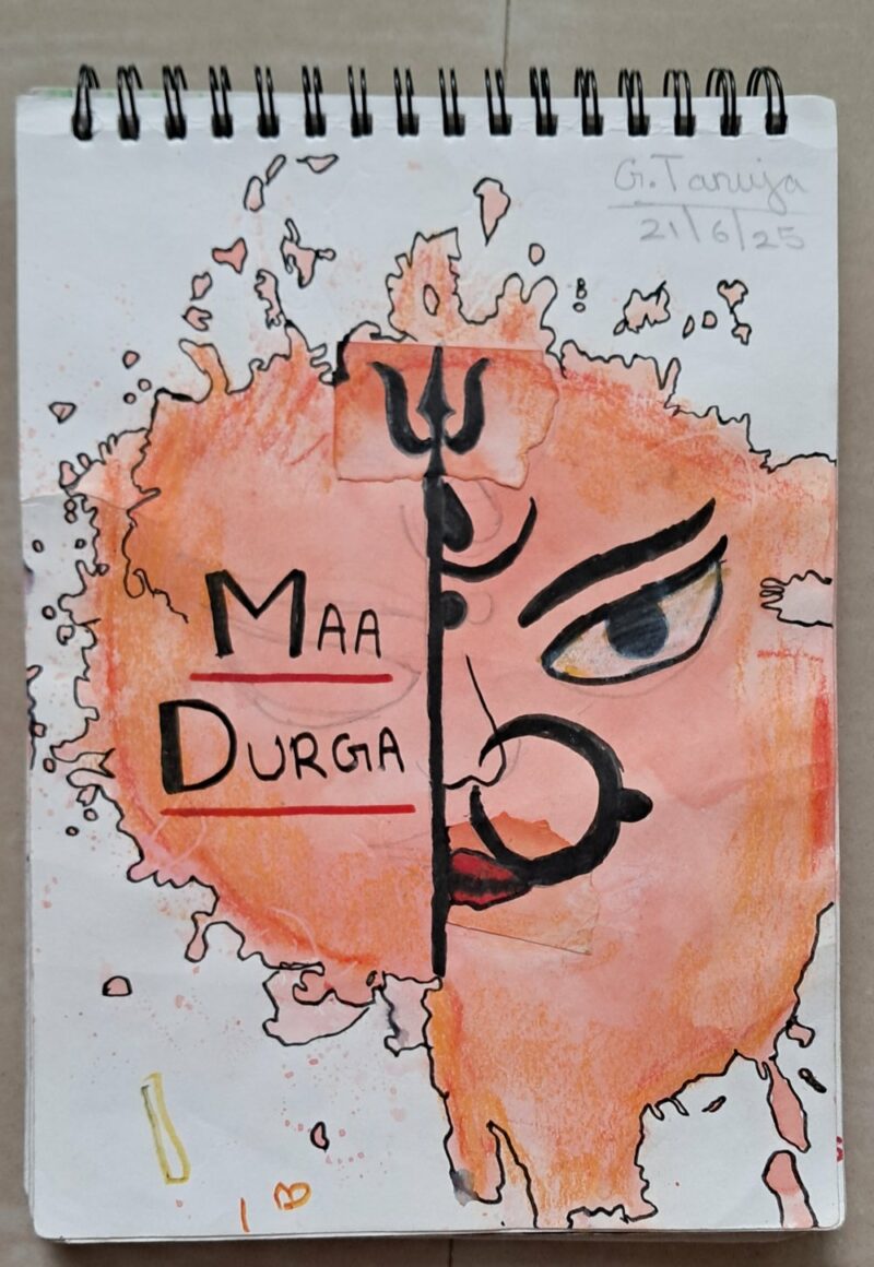 Maa Durga: Spill Art