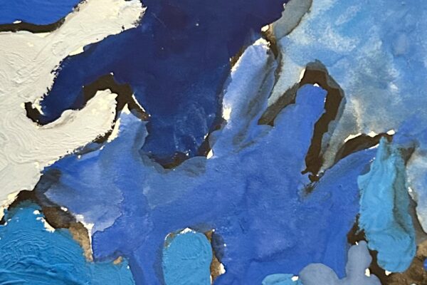 Irregular Mosaic with Shades of Blue