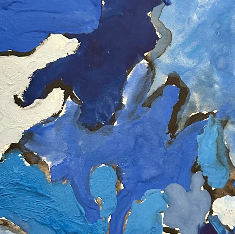 Irregular Mosaic with Shades of Blue