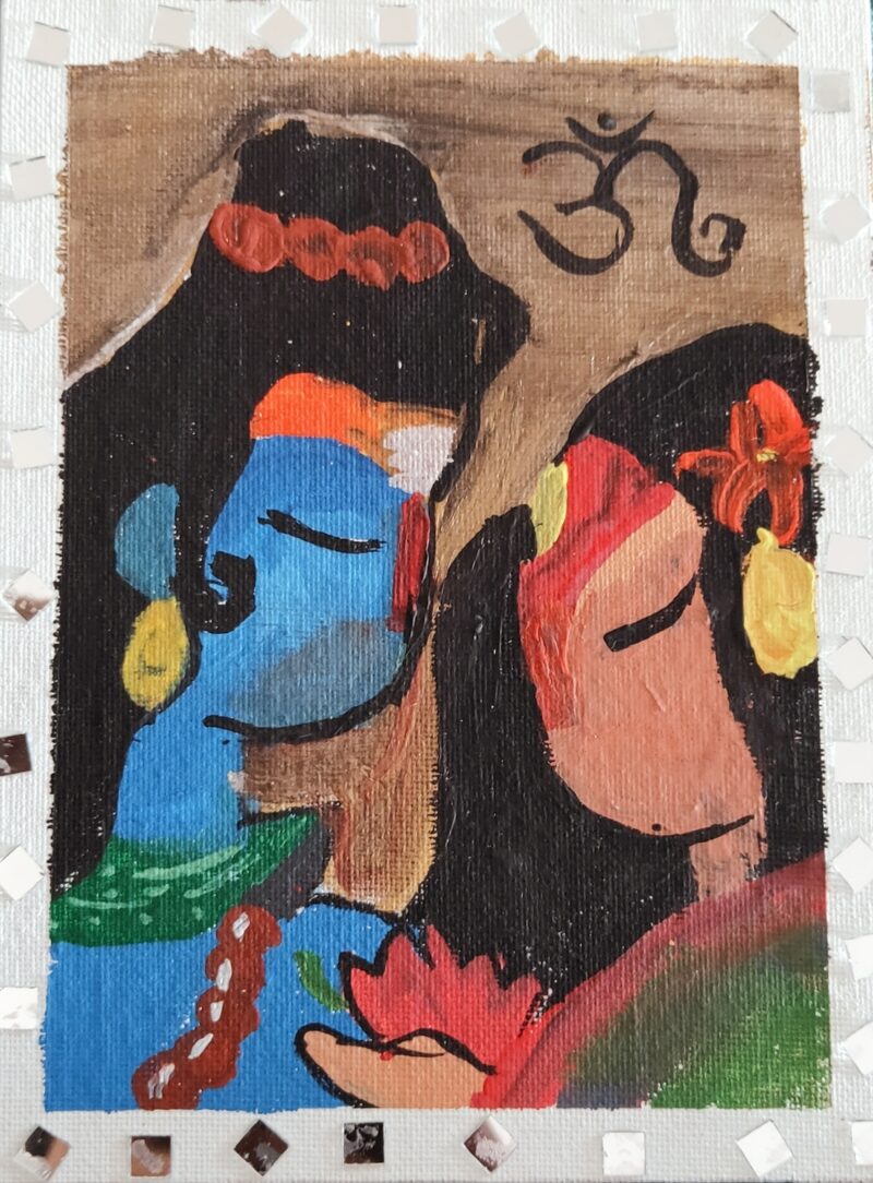 Shiva Parvati Canvas Paint