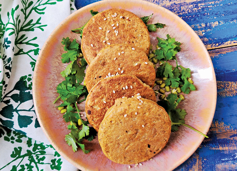 Savoury Bajra Pancakes